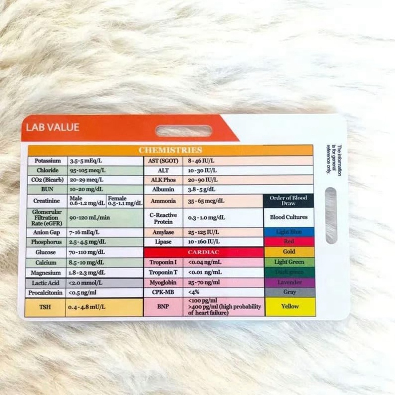 Lab Value and Order of Blood D - Medical Lab Values review and price