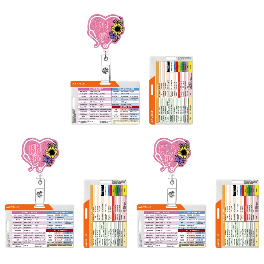 Glitter Acrylic Nurse Badge Re - Medical Lab Values review and price